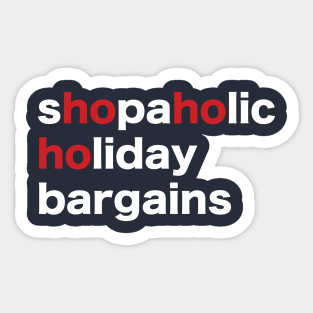 Holiday Scrabble Words - design no. 3 ( dark shirts ) Sticker